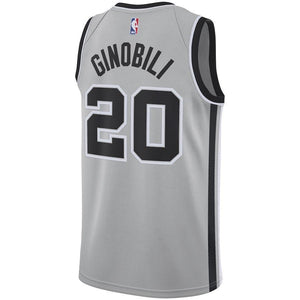 Manu Ginobili San Antonio Spurs Swingman Jersey - Statement Edition – Gray
