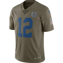 Load image into Gallery viewer, Andrew Luck Indianapolis Colts Salute To Service Limited Jersey - Olive