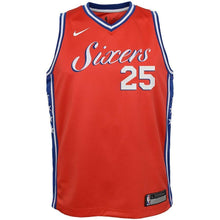 Load image into Gallery viewer, Ben Simmons Philadelphia 76ers Youth Jersey - Red 2018/2019
