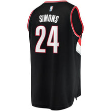 Load image into Gallery viewer, Anfernee Simons Portland Trail Blazers Branded Fast Break Jersey - Icon Edition - Black