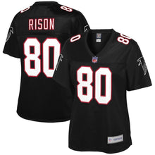 Load image into Gallery viewer, Andre Rison Atlanta Falcons Pro Line Women&#39;s Retired Player Jersey – Black 2018/2019