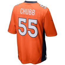 Load image into Gallery viewer, Bradley Chubb Denver Broncos 2018 NFL Draft First Round Pick Game Jersey  Orange