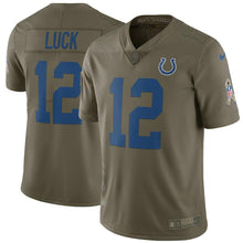 Load image into Gallery viewer, Andrew Luck Indianapolis Colts Salute To Service Limited Jersey - Olive