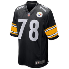 Load image into Gallery viewer, Men&#39;s Pittsburgh Steelers Alejandro Villanueva Black American football jersey