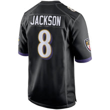 Load image into Gallery viewer, Lamar Jackson Baltimore Ravens football jersey