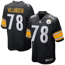Load image into Gallery viewer, Men&#39;s Pittsburgh Steelers Alejandro Villanueva Black American football jersey