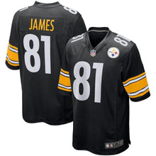 Load image into Gallery viewer, Men&#39;s Pittsburgh Steelers Jesse James Black American football jersey