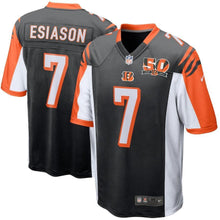Load image into Gallery viewer, Boomer Esiason Cincinnati Bengals 50th Anniversary Retired Player Game Jersey - Black 2018/2019
