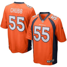 Load image into Gallery viewer, Bradley Chubb Denver Broncos 2018 NFL Draft First Round Pick Game Jersey  Orange