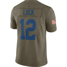 Load image into Gallery viewer, Andrew Luck Indianapolis Colts Salute To Service Limited Jersey - Olive