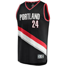 Load image into Gallery viewer, Anfernee Simons Portland Trail Blazers Branded 2018 NBA Draft First Round Pick Fast Break Jersey Black – Icon Edition