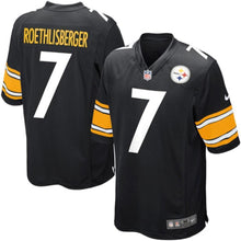 Load image into Gallery viewer, Ben Roethlisberger Pittsburgh Steelers Game Jersey - Black 2018/2019