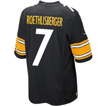 Load image into Gallery viewer, Ben Roethlisberger Pittsburgh Steelers Game Jersey - Black 2018/2019