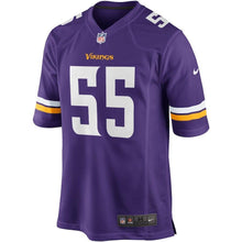 Load image into Gallery viewer, Anthony Barr Minnesota Vikings Game Jersey - Purple 2018/2019