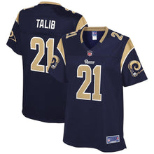Load image into Gallery viewer, AQIB TALIB LOS ANGELES RAMS SUPER BOWL NFL WOMEN&#39;S PLAYER JERSEY - NAVY