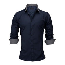 Load image into Gallery viewer, Slim Fit Long Sleeve Cotton Male Shirt
