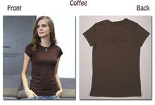 Load image into Gallery viewer, Women Cotton Basic T-shirts Short