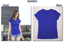 Load image into Gallery viewer, Women Cotton Basic T-shirts Short