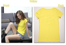 Load image into Gallery viewer, Women Cotton Basic T-shirts Short