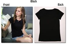 Load image into Gallery viewer, Women Cotton Basic T-shirts Short