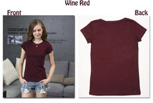 Load image into Gallery viewer, Women Cotton Basic T-shirts Short