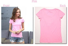 Load image into Gallery viewer, Women Cotton Basic T-shirts Short