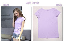 Load image into Gallery viewer, Women Cotton Basic T-shirts Short