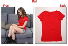 Load image into Gallery viewer, Women Cotton Basic T-shirts Short