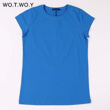 Load image into Gallery viewer, Women Cotton Basic T-shirts Short