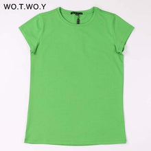 Load image into Gallery viewer, Women Cotton Basic T-shirts Short