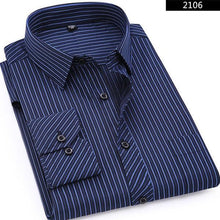 Load image into Gallery viewer, Business Long Sleeved Striped Male Shirts