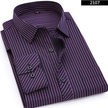 Load image into Gallery viewer, Business Long Sleeved Striped Male Shirts