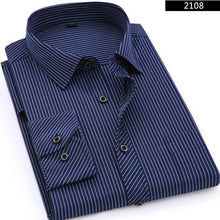 Load image into Gallery viewer, Business Long Sleeved Striped Male Shirts