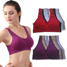 Load image into Gallery viewer, Womens Sport Padded Crop Tops Bras