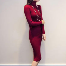 Load image into Gallery viewer, Women Sweater Knitted Dresses