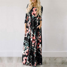 Load image into Gallery viewer, Long Floral Print Maxi Dress