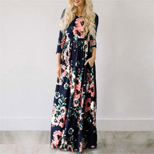 Load image into Gallery viewer, Long Floral Print Maxi Dress