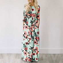 Load image into Gallery viewer, Long Floral Print Maxi Dress