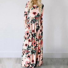 Load image into Gallery viewer, Long Floral Print Maxi Dress