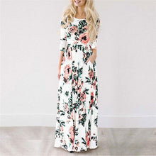 Load image into Gallery viewer, Long Floral Print Maxi Dress