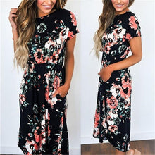 Load image into Gallery viewer, Long Floral Print Maxi Dress