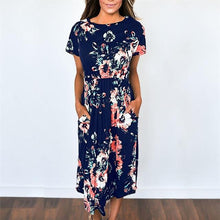 Load image into Gallery viewer, Long Floral Print Maxi Dress