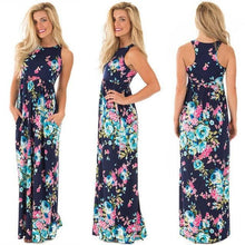 Load image into Gallery viewer, Long Floral Print Maxi Dress