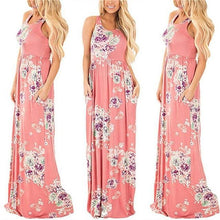 Load image into Gallery viewer, Long Floral Print Maxi Dress