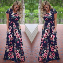 Load image into Gallery viewer, Long Floral Print Maxi Dress
