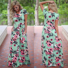 Load image into Gallery viewer, Long Floral Print Maxi Dress
