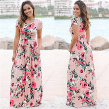 Load image into Gallery viewer, Long Floral Print Maxi Dress