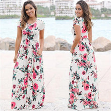 Load image into Gallery viewer, Long Floral Print Maxi Dress