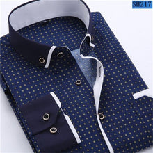 Load image into Gallery viewer, Men Casual Long Sleeved Slim Fit Shirt