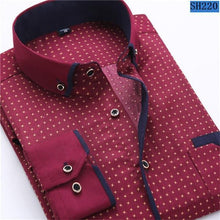 Load image into Gallery viewer, Men Casual Long Sleeved Slim Fit Shirt